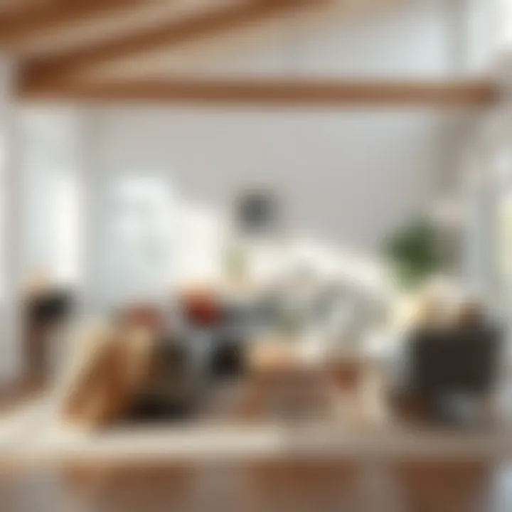 A cozy Scandinavian living room with natural light and minimalist furniture