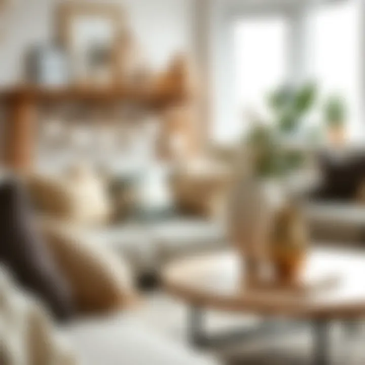 Decorative accents that enhance the ambiance of a Scandi living room