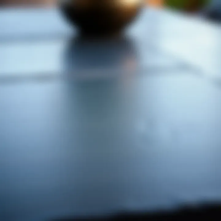 Texture of Slate Top Table Close-up of the texture and finish of a slate tabletop