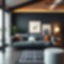 Contemporary sleeper sofa in a stylish living room setting