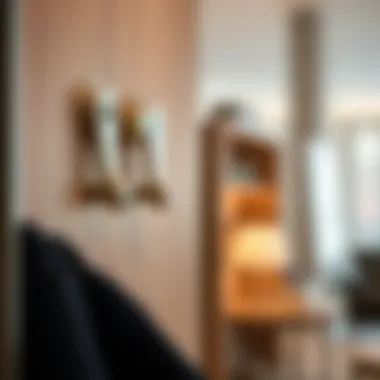 Close-up of contemporary sliding door mechanisms