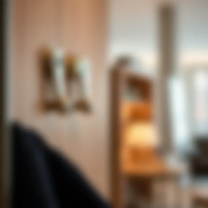 Close-up of contemporary sliding door mechanisms