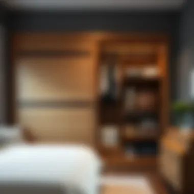 Stylish wooden sliding closet with ample organization