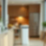 Sleek design of slim 8-gallon trash can in a modern kitchen