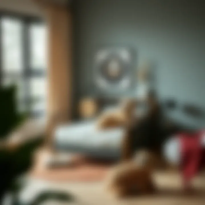 A modern interior with sloth decor elements, illustrating the cultural significance