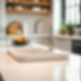 Elegant small apron sink with a modern faucet