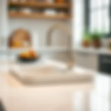 Elegant small apron sink with a modern faucet