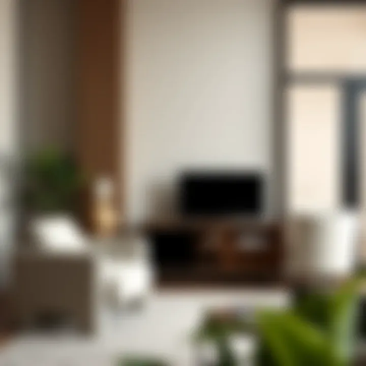 Sleek Modern Small Stand Sleek modern small stand in a contemporary living room setting