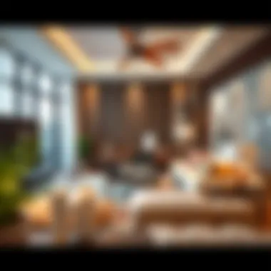 Enhancing Home Aesthetics with Sound Cancelling Boards A residential living room elegantly designed with sound cancelling boards for aesthetics and functionality