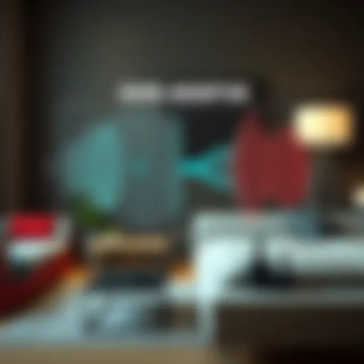 The Science Behind Sound Absorption Technologies Visualization of sound waves being absorbed by sound cancelling boards in a scientific diagram