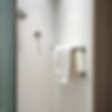 Easy installation of suction towel bar on tiled shower wall