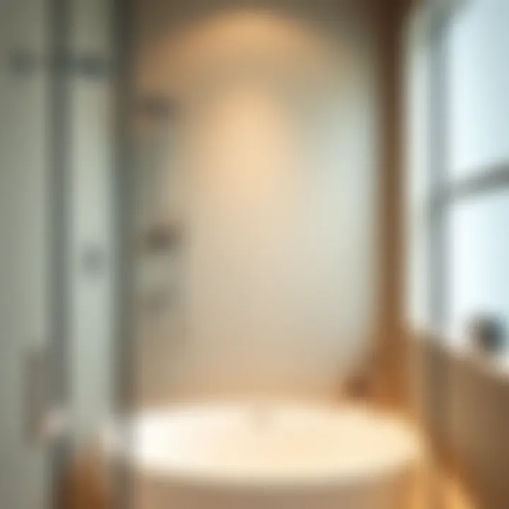 Suction towel bar elegantly installed in a modern shower setting