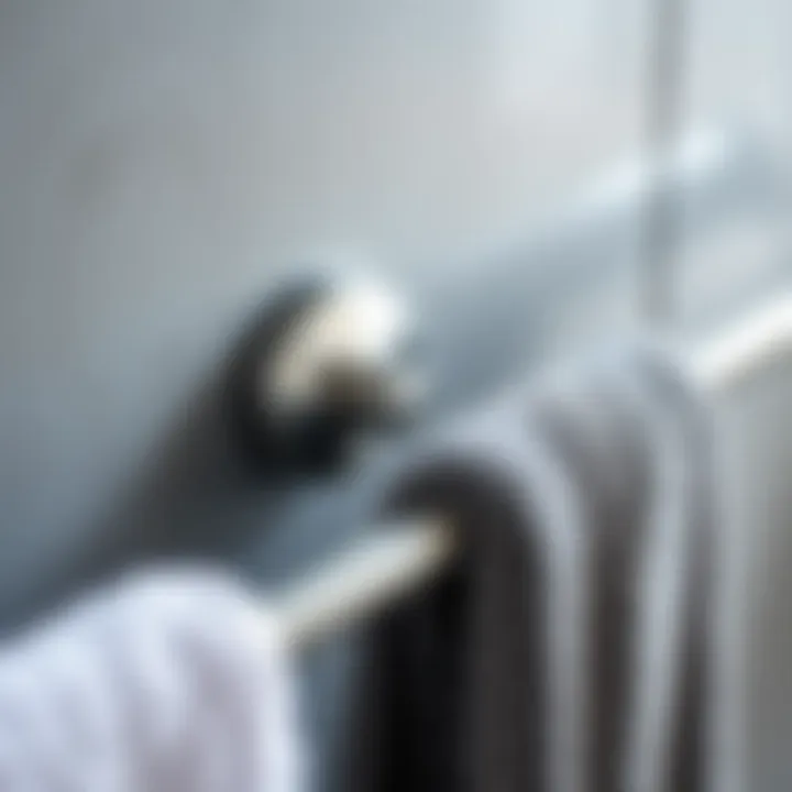 Close-up of a suction towel bar showcasing its sturdy suction mechanism