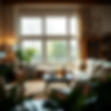 Cozy living room featuring a tall couch