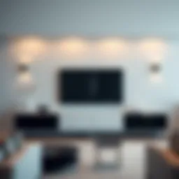 Elegant modern 90-inch TV console with minimalist design