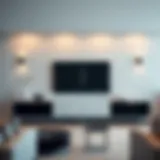 Sleek Design of a 90-Inch TV Console Elegant modern 90-inch TV console with minimalist design