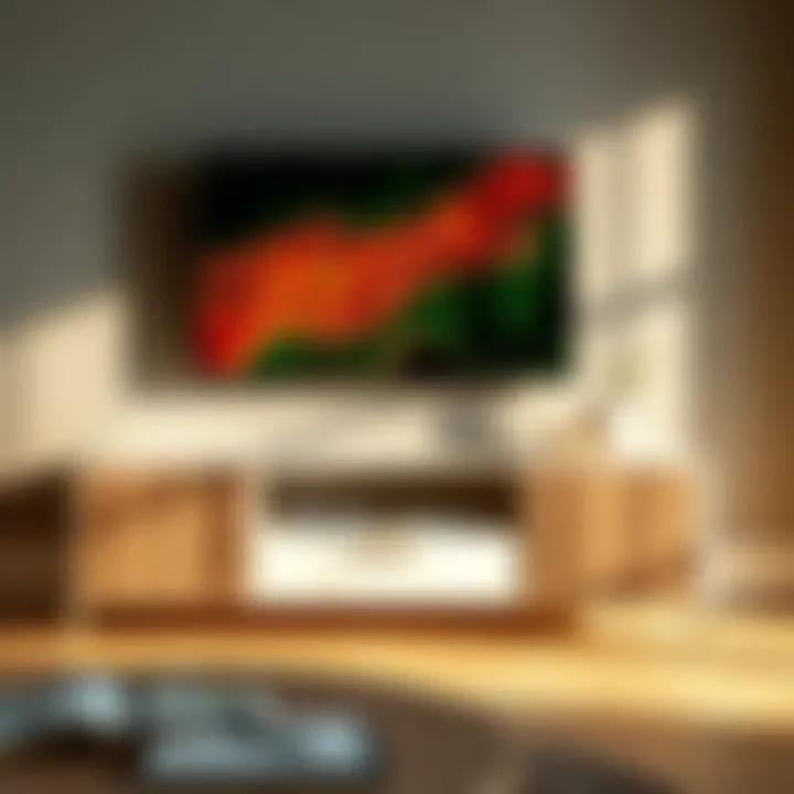 Materials and Textures of 90-Inch Consoles Stylish 90-inch TV console showcasing various materials