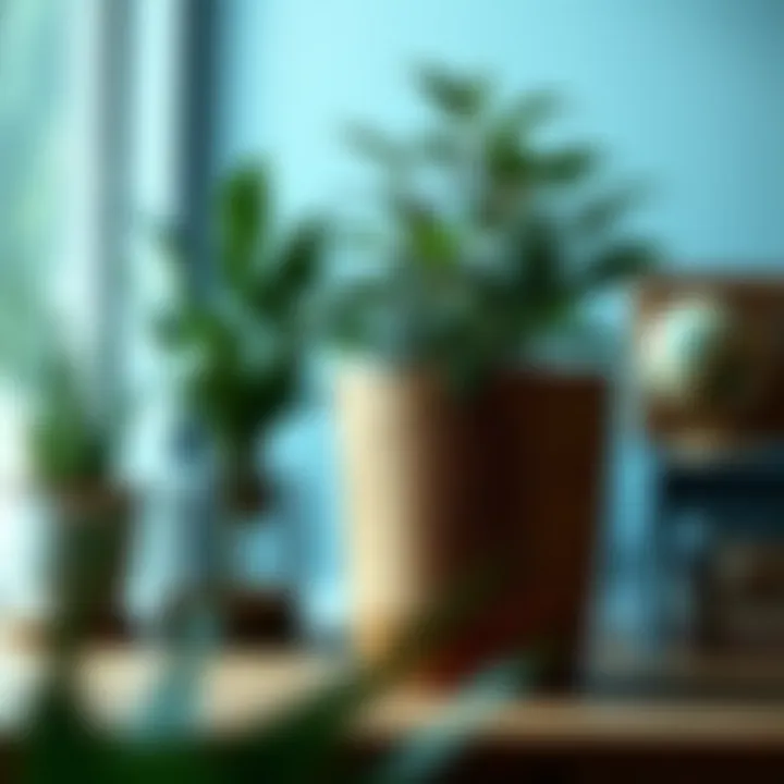 Rustic Wooden Plant Pot Rustic wooden plant pot adding warmth to interior decor