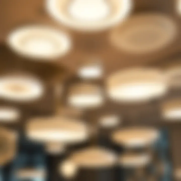 Diverse Designs of Ceiling Lights Variety of large white ceiling lights showcasing design diversity