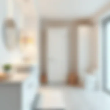 Trendy Interior with White Drawers Elegant arrangement of white drawers showcasing interior design trends