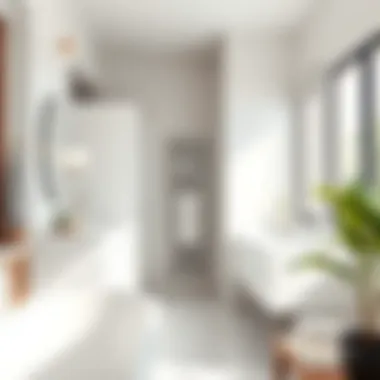 Modern Design with White Drawers Sleek white bathroom drawers in a modern setting