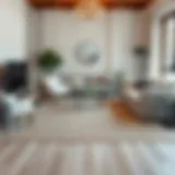 Elegant Jute Rug in Contemporary Living Room Elegant 2 x 5 jute rug complementing modern decor