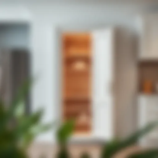 Elegant single door pantry cabinet showcasing modern design