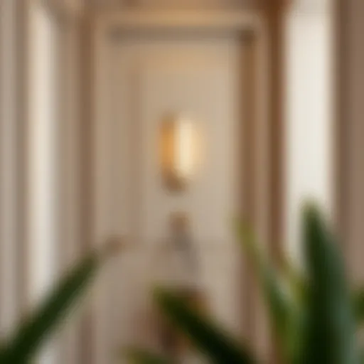 Stylish door hook in a modern entryway