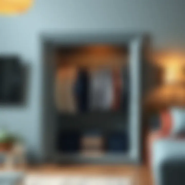 Contemporary built-in clothes hamper showcasing smart space optimization