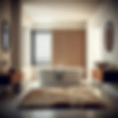 Stylish bath rug complementing modern bathroom decor