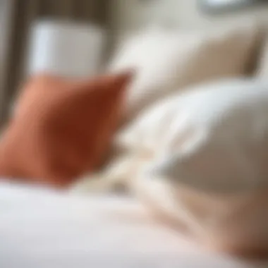 Close-up of high-quality materials used in pillow inserts