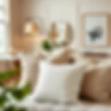 Elegant living space adorned with down pillow inserts