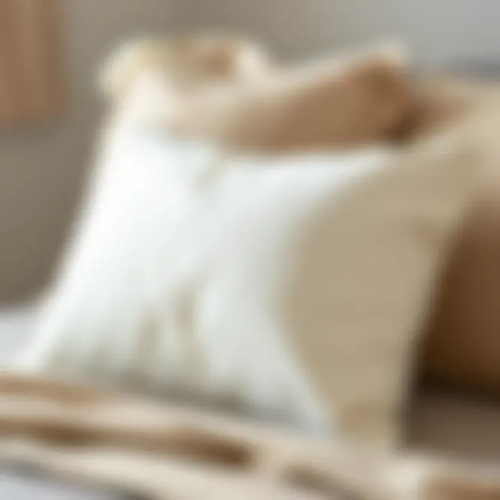 Luxurious down pillow insert showcasing its plush texture