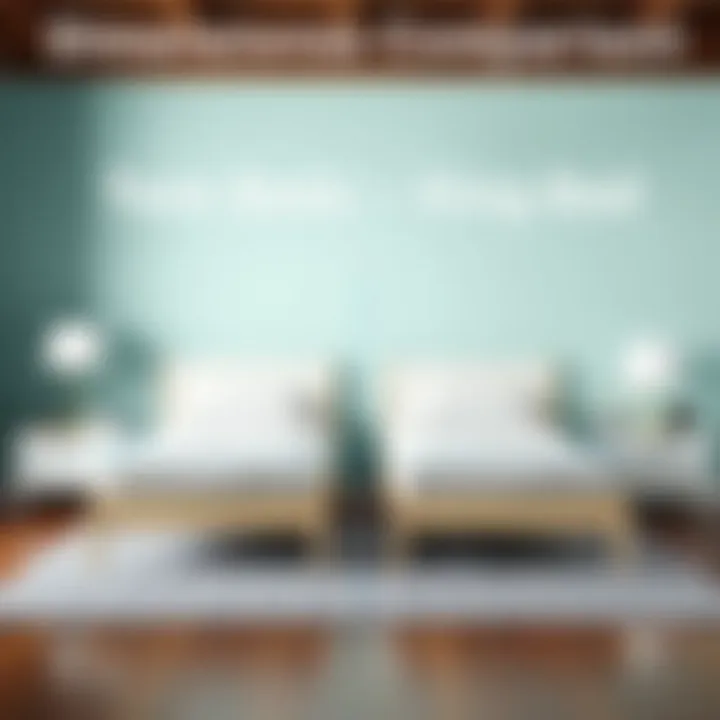 Dimensions Comparison: Twin Beds and King Bed Diagram showcasing the dimensions of twin beds compared to a king-size bed.