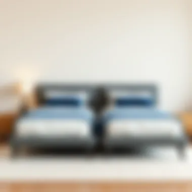 Combining Twin Beds for Enhanced Sleeping Space A visual representation of two twin beds positioned side by side to form a larger sleeping area.