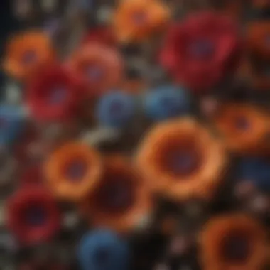 Vibrant Dried Flowers in Detail Close-up of vibrant dried flowers showcasing their texture and color