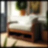 Elegant entryway bench with integrated shoe storage