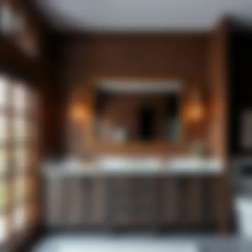 Elegant Dark Oak Bathroom Vanity Design Elegant dark oak bathroom vanity design