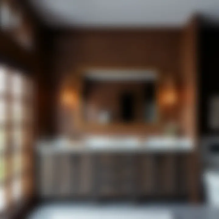 Elegant Dark Oak Bathroom Vanity Design Elegant dark oak bathroom vanity design