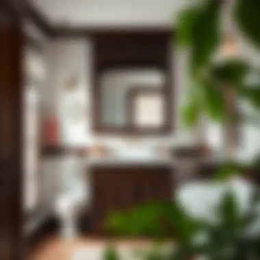 Traditional Dark Oak Vanity with Intricate Details Traditional dark oak vanity with intricate details