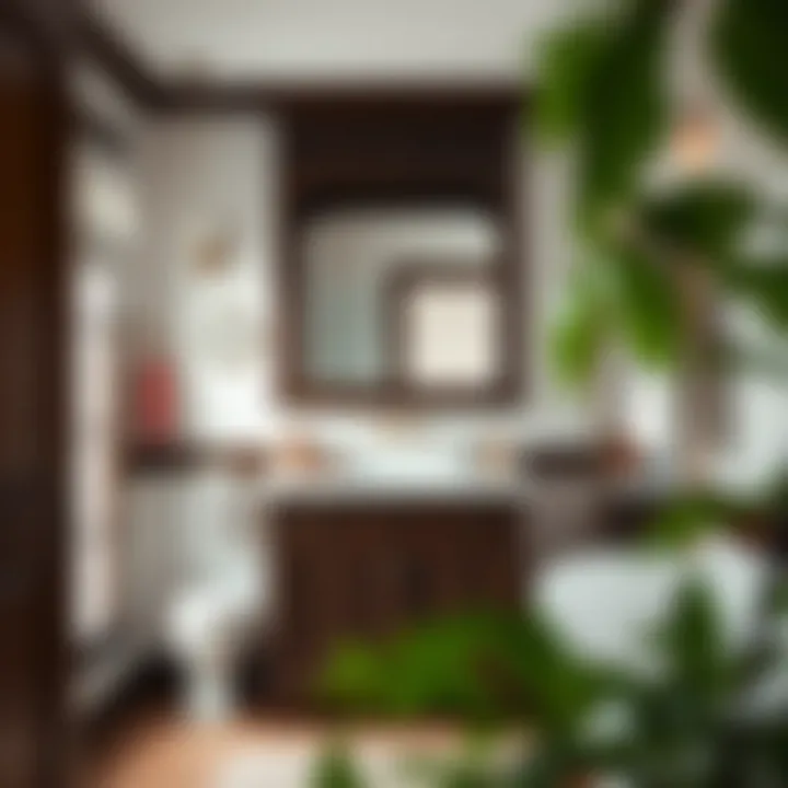 Traditional Dark Oak Vanity with Intricate Details Traditional dark oak vanity with intricate details