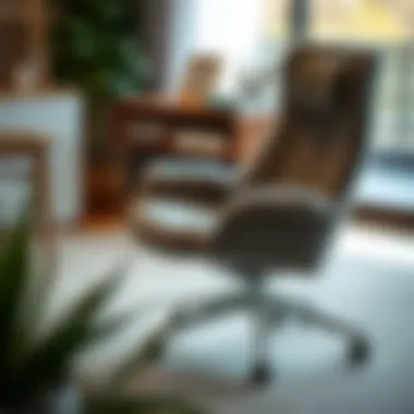 Ergonomic Design Features Ergonomic design features of a fuzzy rolling chair