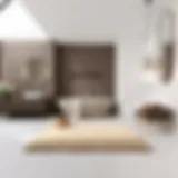 Elegant extra long bathroom rug enhancing modern decor