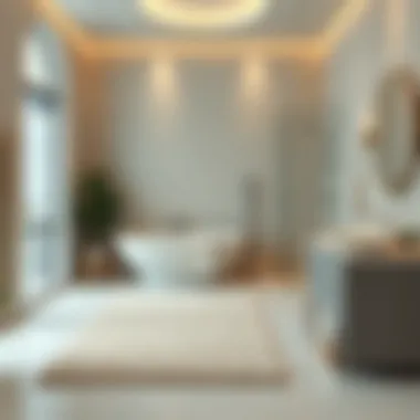 A serene bathroom scene showcasing comfort and wellness