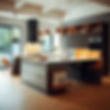 Stylish kitchen layout with a central island