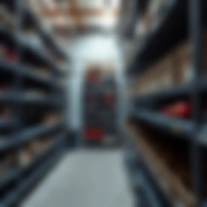 Metal Tool Shelves in Industrial Settings An industrial workspace effectively utilizing metal tool shelves for efficiency.