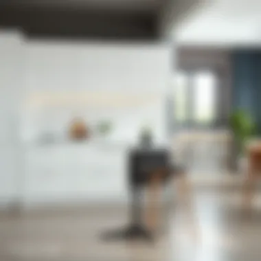 Modern tall bistro table in a sleek kitchen setting