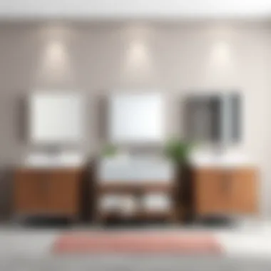 Exploring Material Options for Bathroom Vanities Different materials for a bathroom vanity displayed