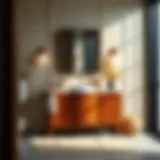 Sophisticated Design of a Bathroom Vanity Elegant bathroom vanity showcasing rich material and design