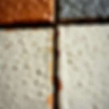 A close-up of textured materials used in five-piece wall art, highlighting craftsmanship.